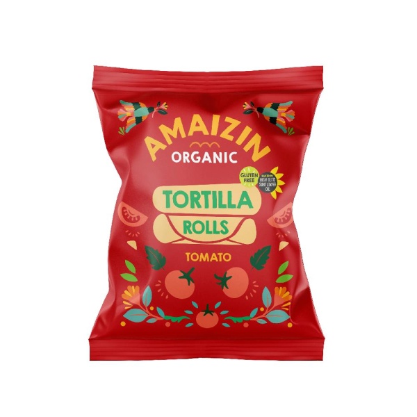 Tortillachips m/tomat 100g økologisk Amaizin