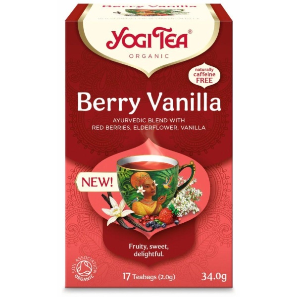 Berry Vanilla te 17 poser økologisk Yogi Tea