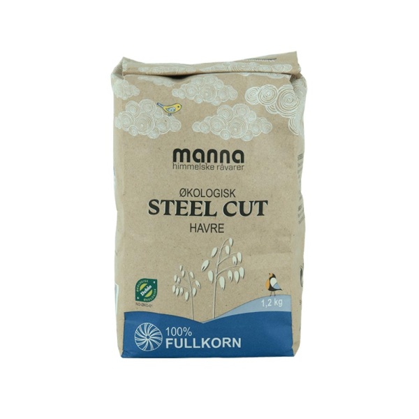 Havre steel cut 1,2kg økologisk Manna