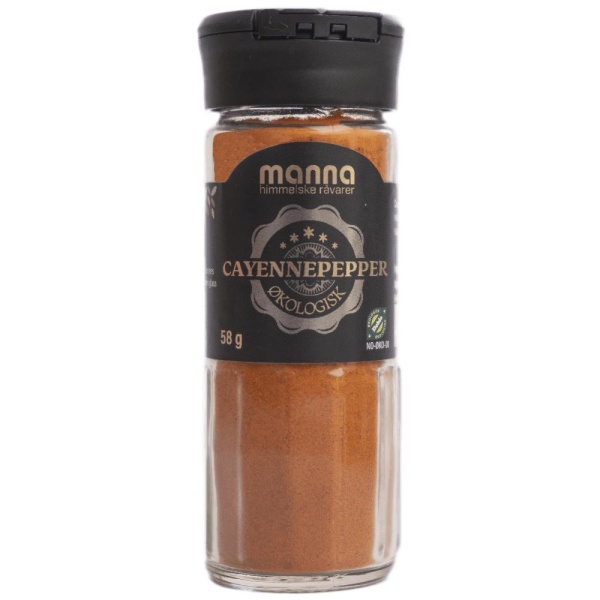 Cayennepepper 58g økologisk Manna