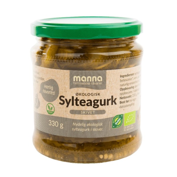 Sylteagurk skivet 330g økologisk Manna