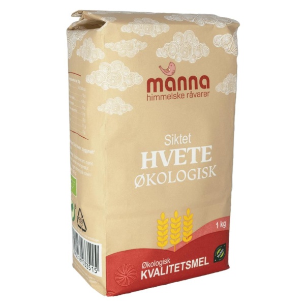 Hvetemel siktet 1kg økologisk Manna