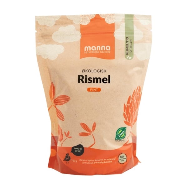 Rismel fint 750g økologisk Manna