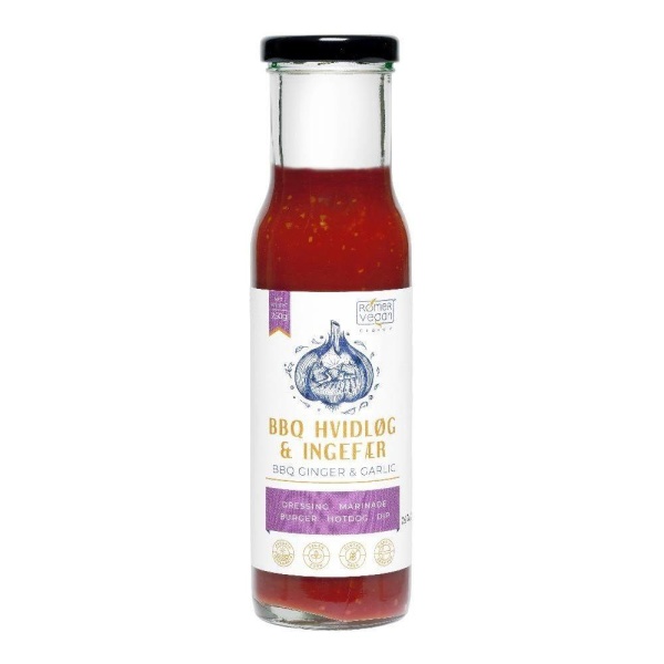 BBQ saus ingefær & hvitløk 250g økologisk Rømer Vegan