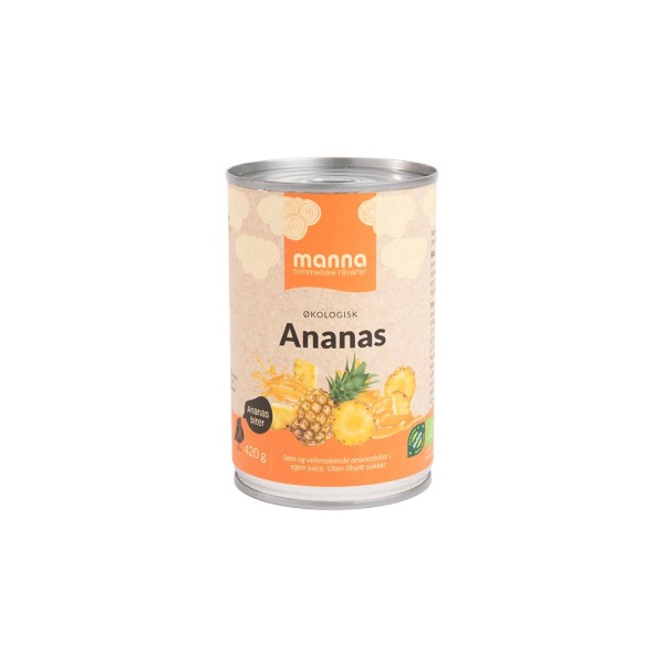 Ananas i egen juice 420g økologisk