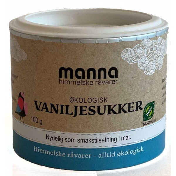 Vaniljesukker 100g økologisk Manna