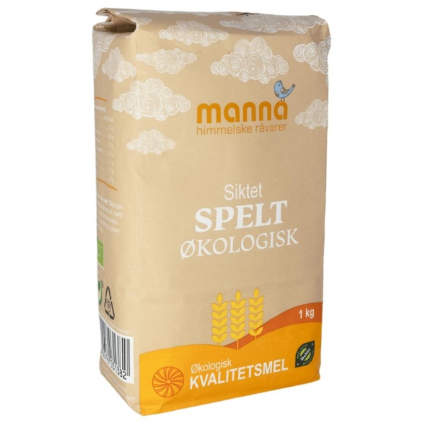 Speltmel siktet 1kg økologisk Manna