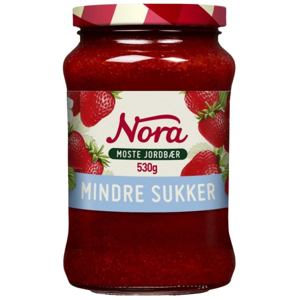 Jordbær Moste Lett 530g Nora