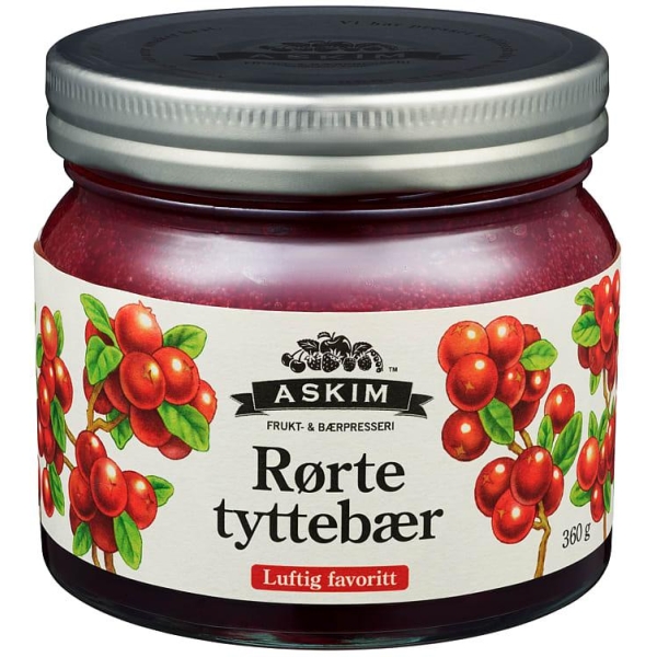 Tyttebær Rørte 360g Askim