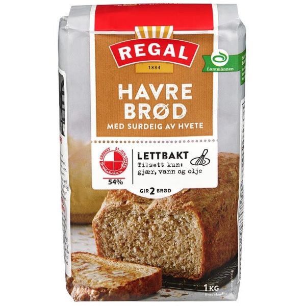 Havrebrød Lettbakt 1kg Regal