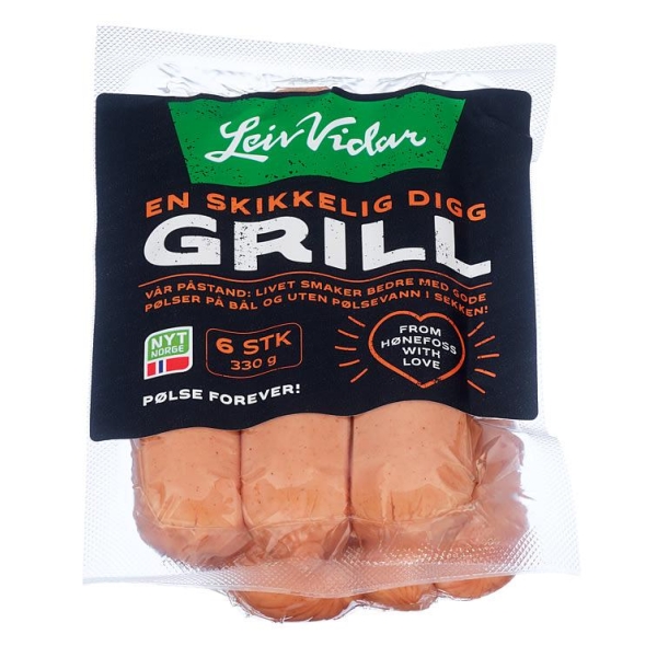 Grillpølser 330g Leiv Vidar