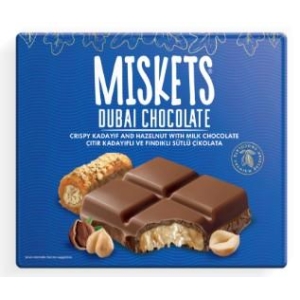 MISKETS Dubai sjokolade hasselnøtt 100g