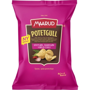 Potetgull Hvitløk, Ramsløk, Chili 200g Maarud