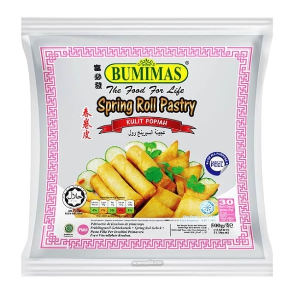 BUMIMAS Spring Roll Wrapper 10'' 250mm 550g FROZEN '30'