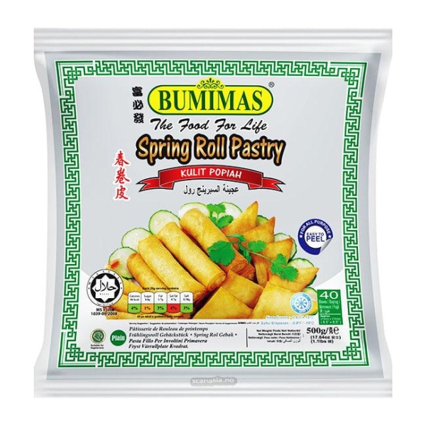 BUMIMAS Spring Roll Wrapper 8.5'' 215mm 500g FROZEN '40'
