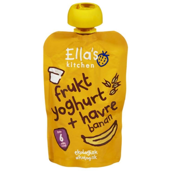 Fruktyogurt Banan&Havre 6Mnd 100g Ellas