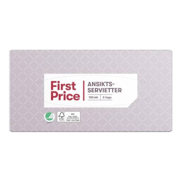 Ansiktsservietter 150stk First price