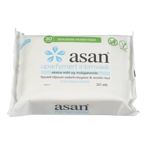 Asan Intimserviett Uparfymert 30stk