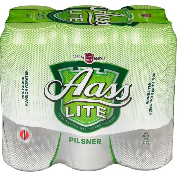 Aass Lite Pilsner 0,5l x 6bx