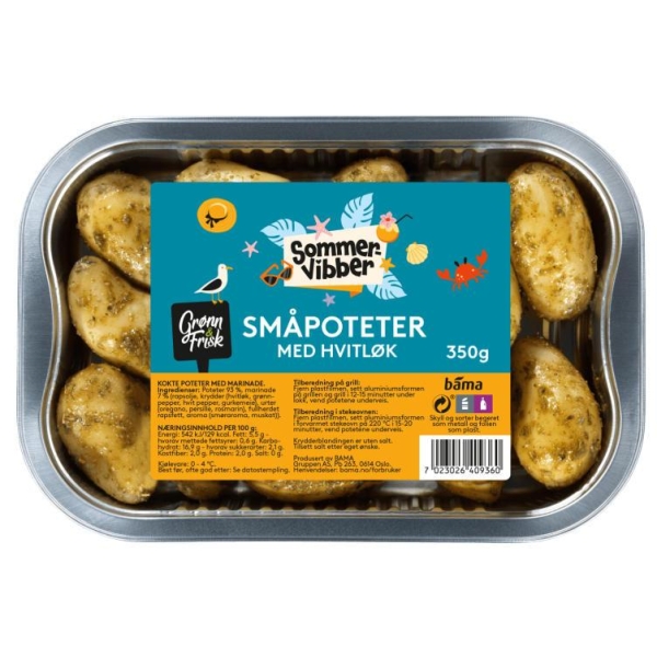 Sommervibber Småpoteter m/Hvitløk 350g