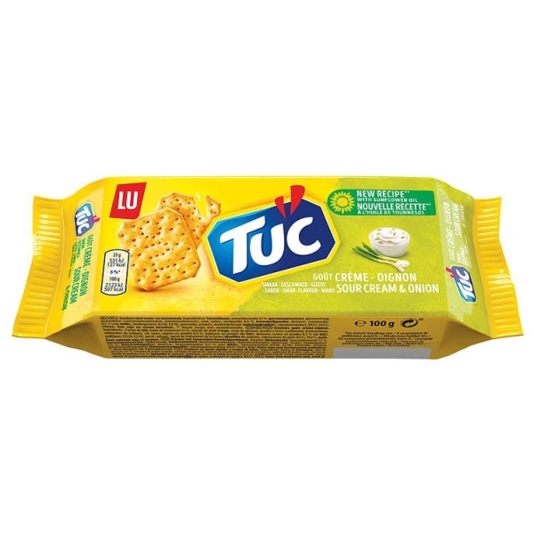 Tuc Kjeks Sour Cream&Onion 100g Lu