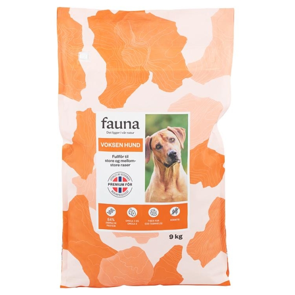 Fauna Voksen Hund Tørrfor 9kg