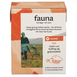 Fauna Hund Våtfor Kylling&Gr.Saker 375g