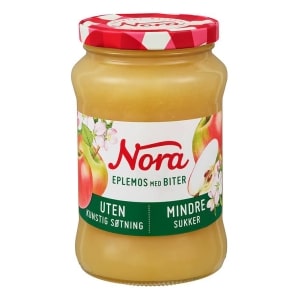 Eplemos Mindre Sukker 525g Nora