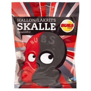 Skalle Hallon/Lakrits 90g Bubs