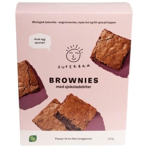 Brownies m/Sjokolad Økol 510g Superbra