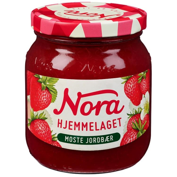 Jordbær Moste Hjemmelaget 390g Nora