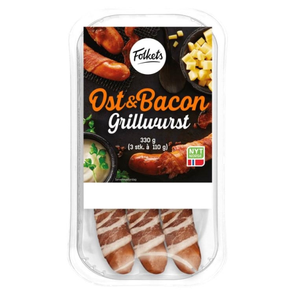 Ostegrill m/Bacon 330g Folkets