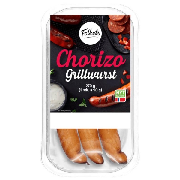 Pølse Chorizo 270g Folkets