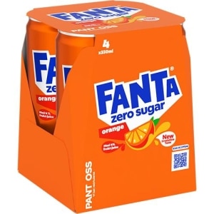 Fanta Orange Zero Sugar 330ml boks 4pack
