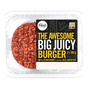 Burger Big Juicy 2X180g Folkets