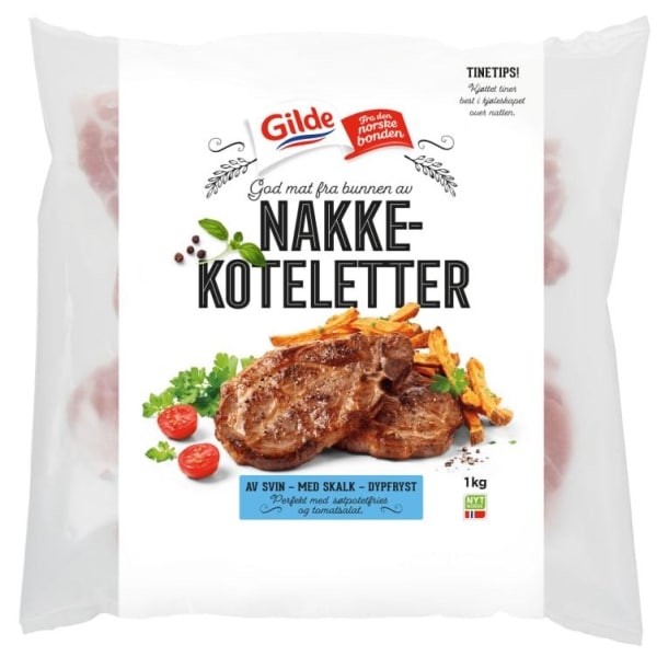 Svin Nakkekotelett m/Skalk 1kg Gilde
