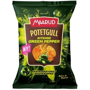 Potetgull Intense Green Pepper 175g Maarud