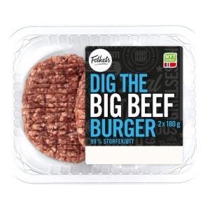 Burger Big Beef 2X180g Folkets