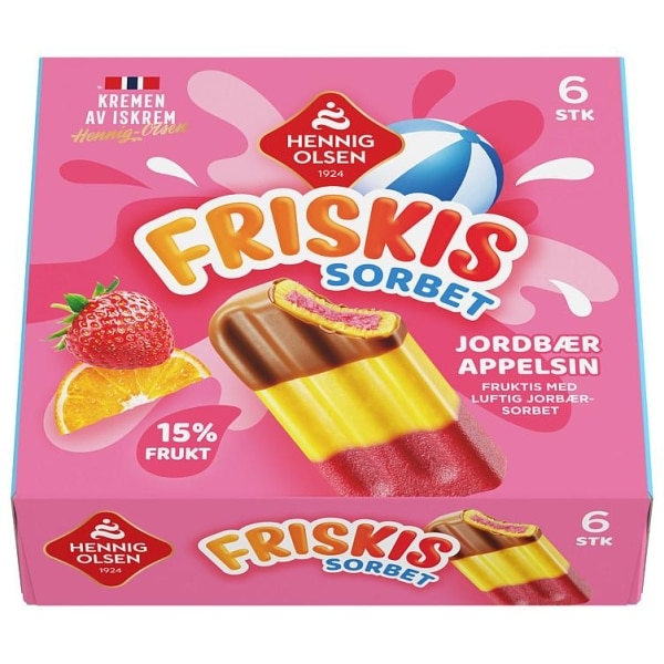 Friskis Sorbet 6stk Hennig-Olsen Is