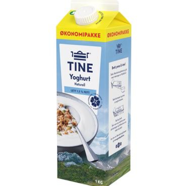 TINE Yoghurt Naturell Lett 1kg