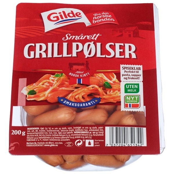 Smårettpølse 200g Gilde