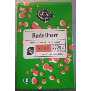 Røde Linser Økologisk 380g Kolonihagen