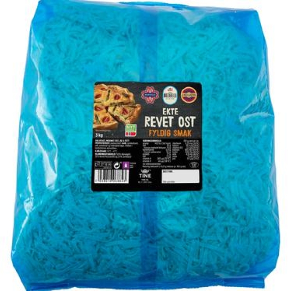 TINE Ekte Revet Ost Fyldig Smak 3kg