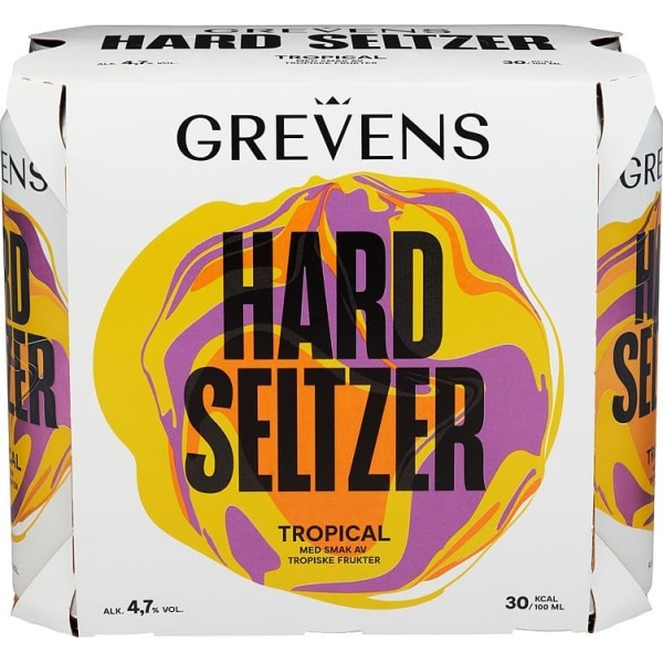 Grevens Hard Seltzer Tropical 0,5l x 6bx