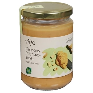 Peanøttsmør Crunchy Økol.350g Vilje