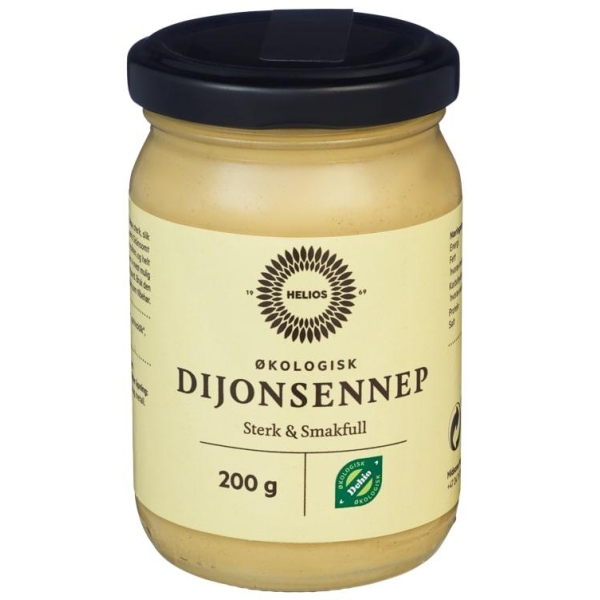 Sennep Dijon Økologisk 200g Helios