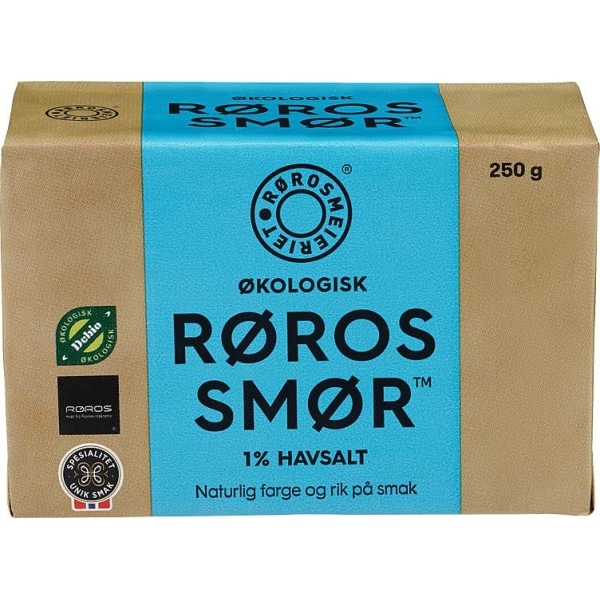 Røros Smør 1% Salt 250g Øko Rørosmeieriet