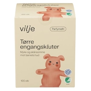 Engangskluter Tørre Sensitiv 100stk Vilje