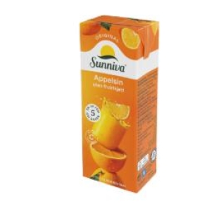 Sunniva Original Appelsinjuice 1/4 liter m/sugerør