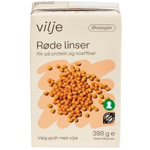 Linser Røde Økologisk 380g Vilje